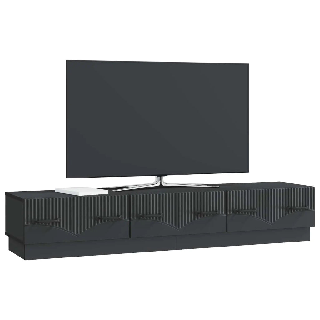 Mobile TV Nero 147 x 34,5 x 27 cm Legno ingegnerizzato