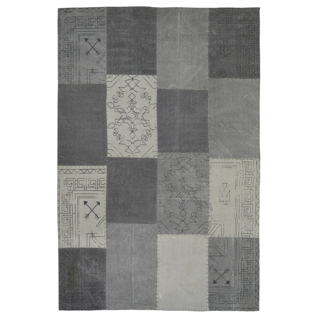 Tappeto Lyrical 200 Patchwork in Cotone Grigio 120x170 cm