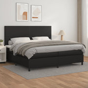 Giroletto a Molle con Materasso Nero 200x200 cm in Similpelle cod mxl 61937
