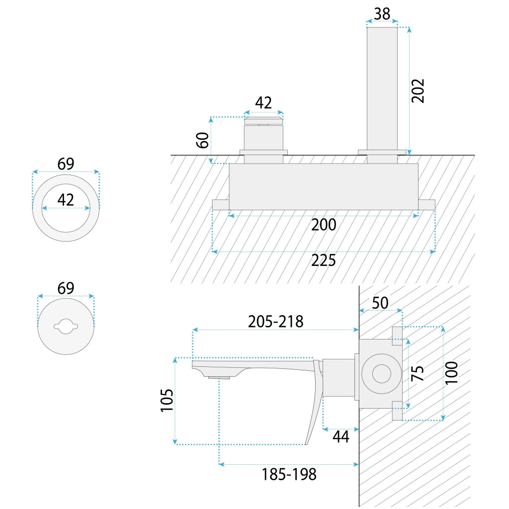 Miscelatore Lavabo Da Incasso Rea Vision Titan + Box