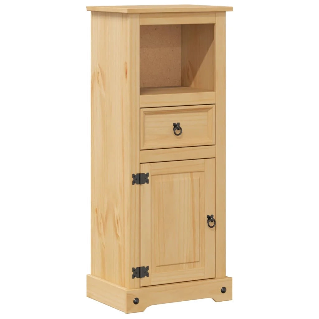 Mobiletto da bagno Corona contenitore efficiente 45 x 33 x 110 cm legno di pino massello finitura miele 02_0057602