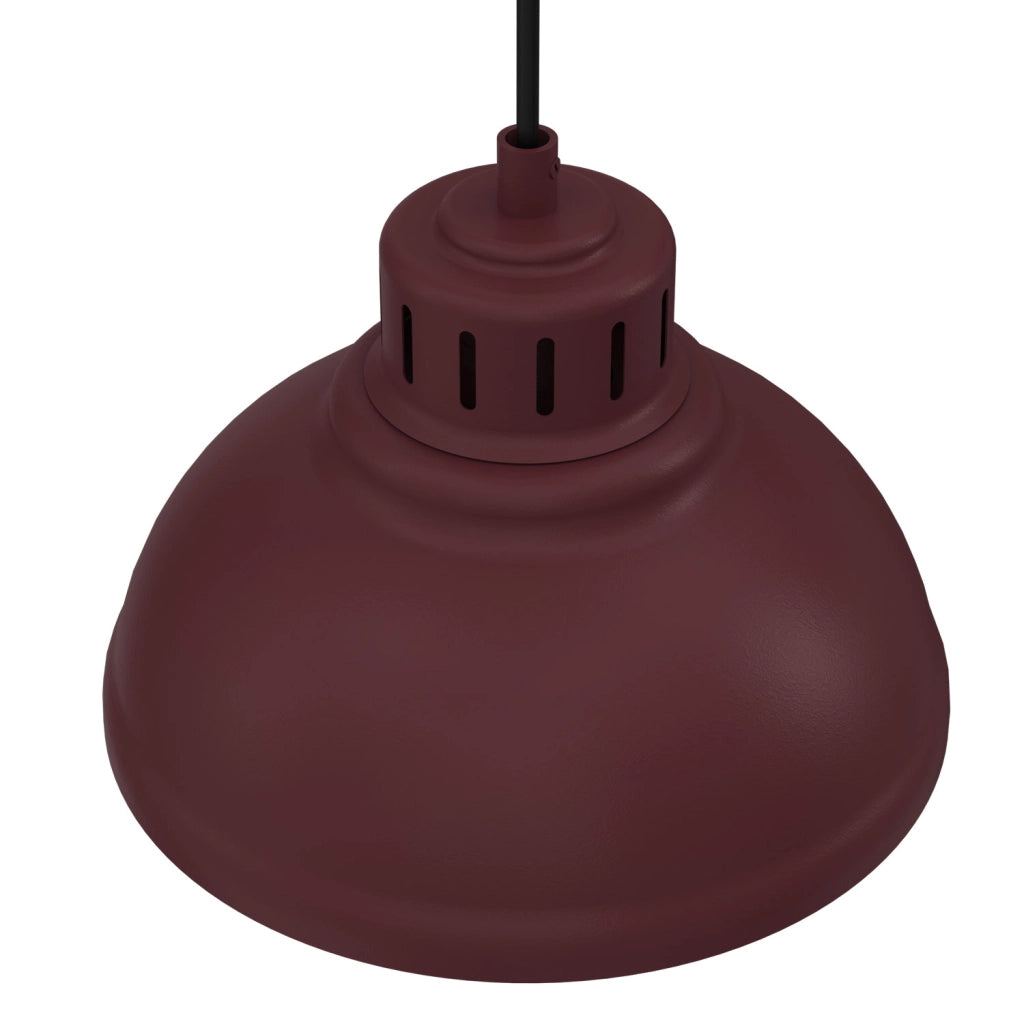 Lampada sospesa Sven 1xE27 bordeaux metallo Luminex