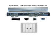 AUTOMAZIONE PORTA SCORREVOLE 2 ANTE FINO A 432 CM 24V INIFISSI VETRO DFM
