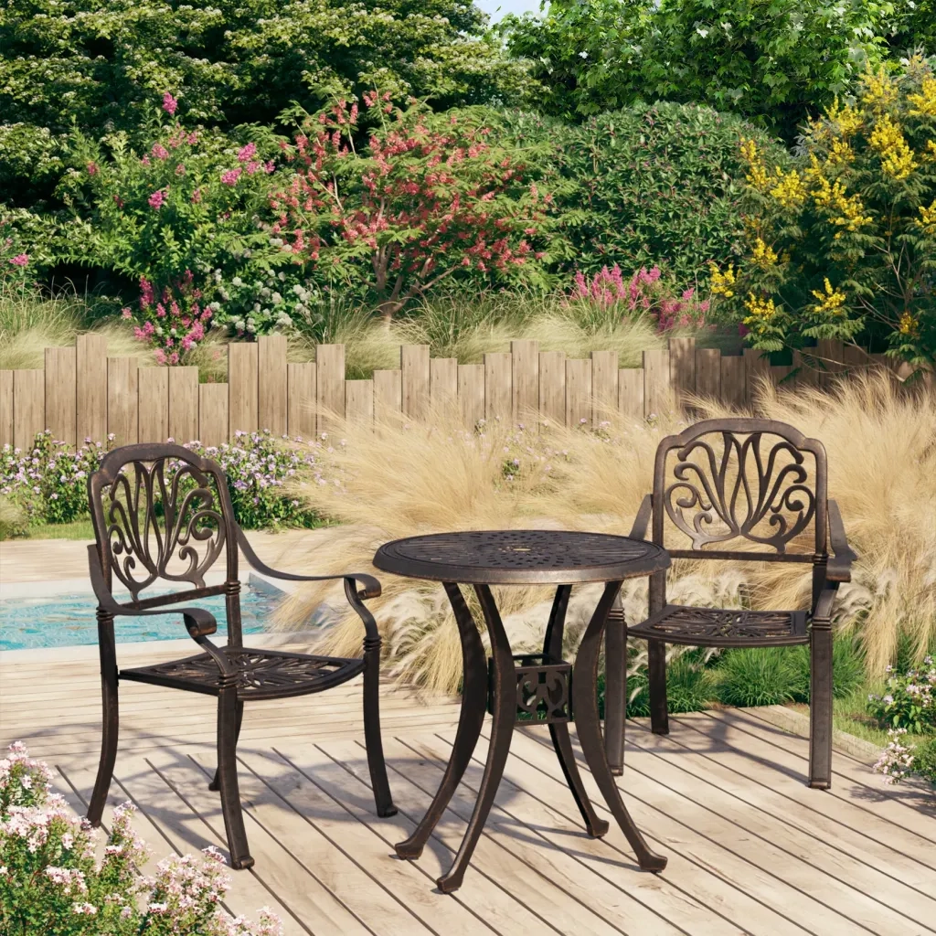 Set da Bistrot 3 pz in Alluminio Pressofuso Bronzo 3070571