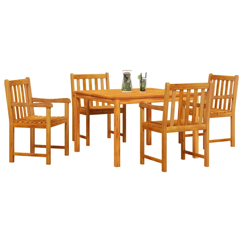 Set da Pranzo per Giardino 5 pcs Marrone 3375646