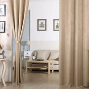 Set di tende deluxe con rucheggio - 2 pezzi - Champagne 135x225cm - Verdusterente - Peso massiccio - con cintura pieghevole - Velluto - Termico - Isolante