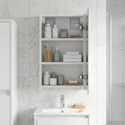 Mobiletto per specchio da bagno Bianco 30 x 10,5 x 50 cm 889007