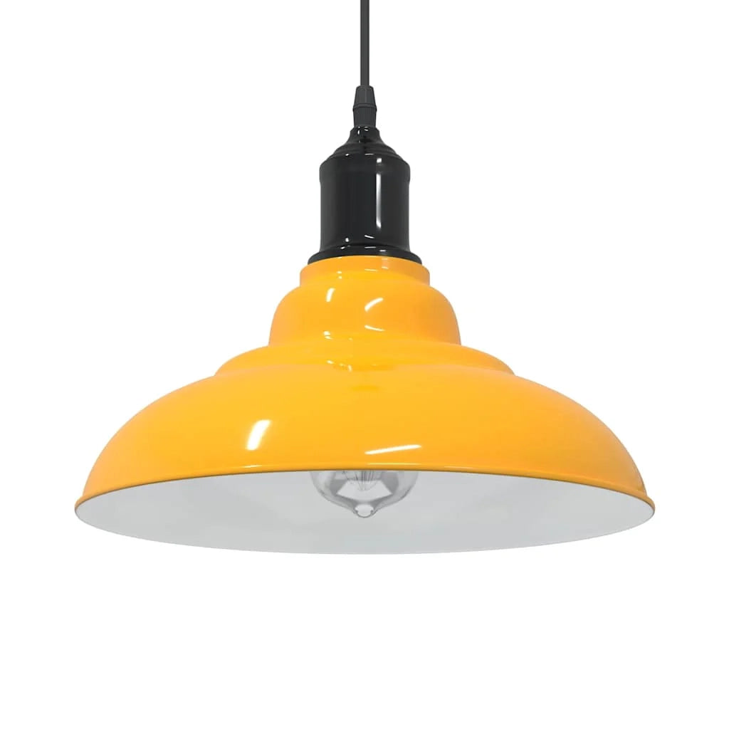 Lampada a sospensione vintage regolabile Ø31 cm design moderno cucina/soggiorno metallo giallo 02_0058006