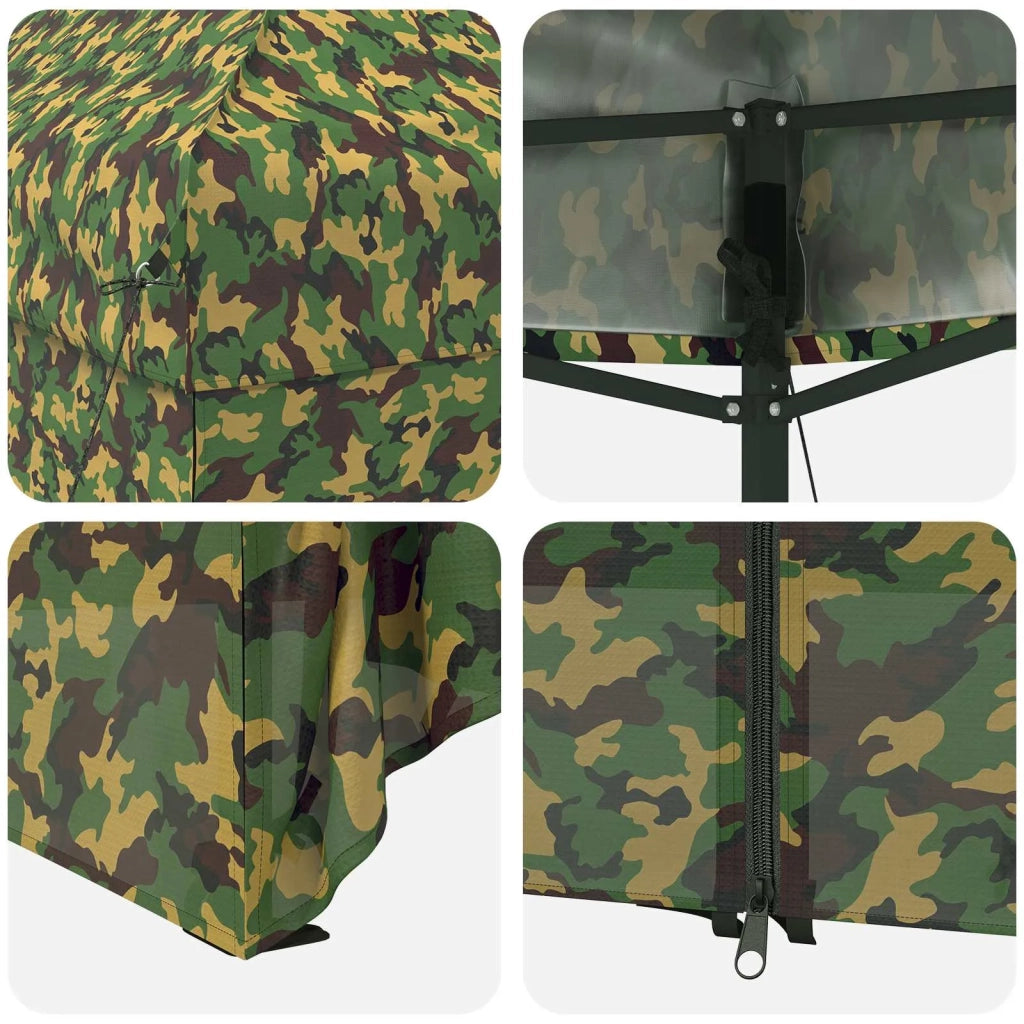 Tendone con 4 Pareti Laterali 2 x 2 m Camouflage Militare 42036824