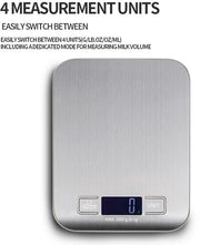 Ponderatore elettronico da cucina - Capacità 5kg - Precisione 1g - Schermo LCD - Per cucina e cottura - Bianco