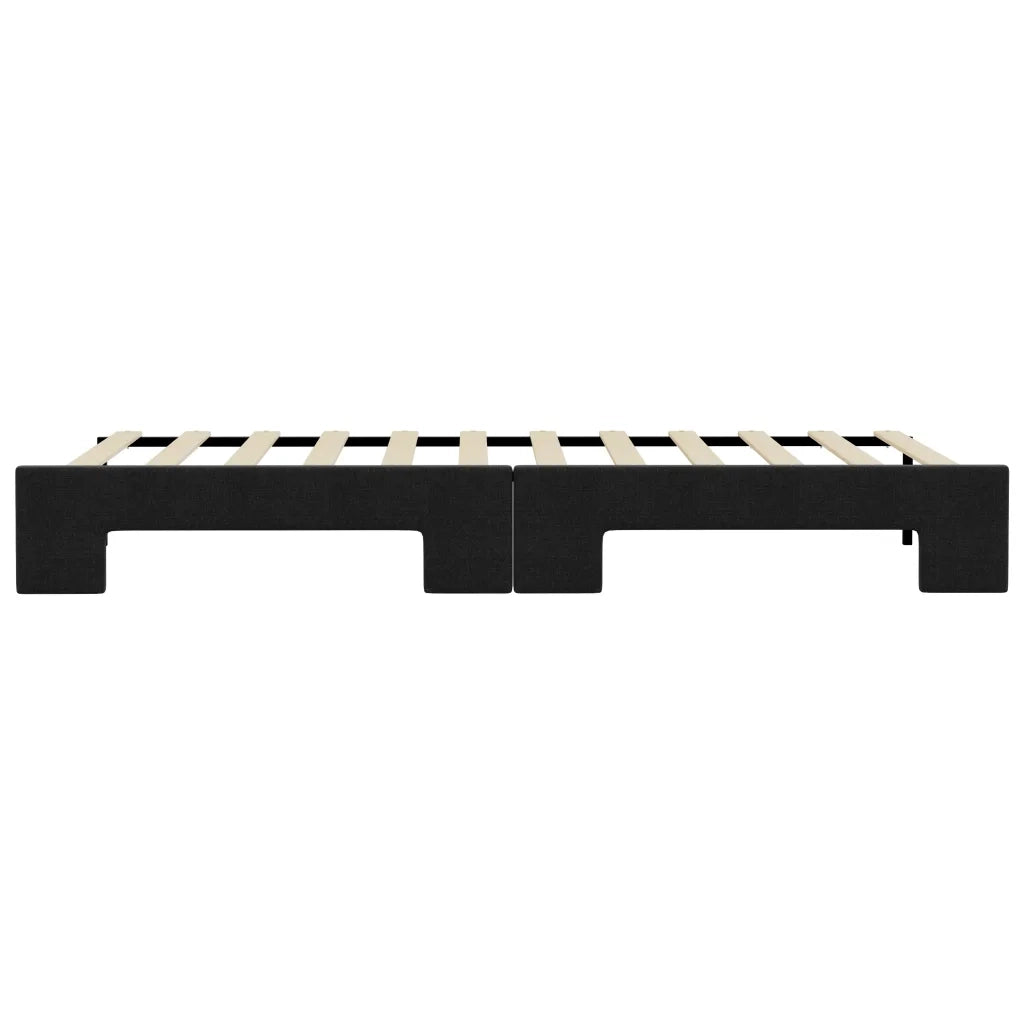 Divano Letto con Letto Estraibile Nero 100x200 cm in Tessuto 3197641