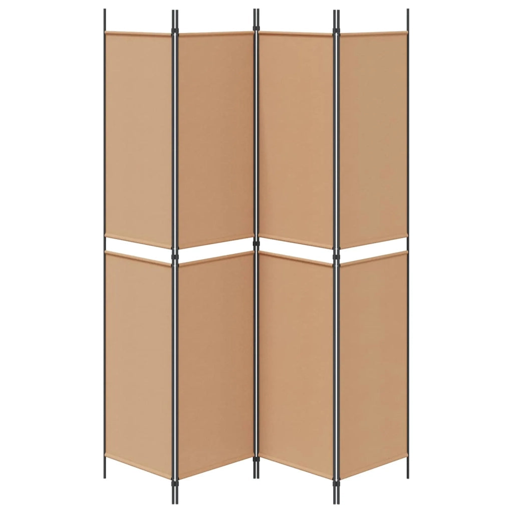 Divisorio Ambienti | Divider per stanze | Paravento a 4 pannelli Beige 200 x 220 cm Tessuto