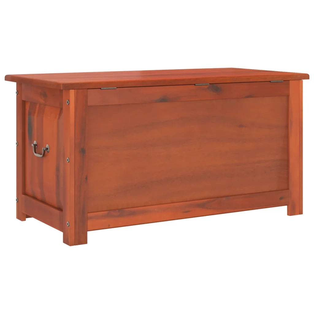 Cassapanca con Coperchio-Baule-Armadietto contenitore Marrone in Legno Massello di Acacia 379397
