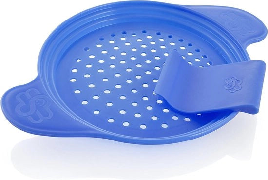 Alternativa al tavolo per spätzle, schiaccia spaetzle con grattatore, blu