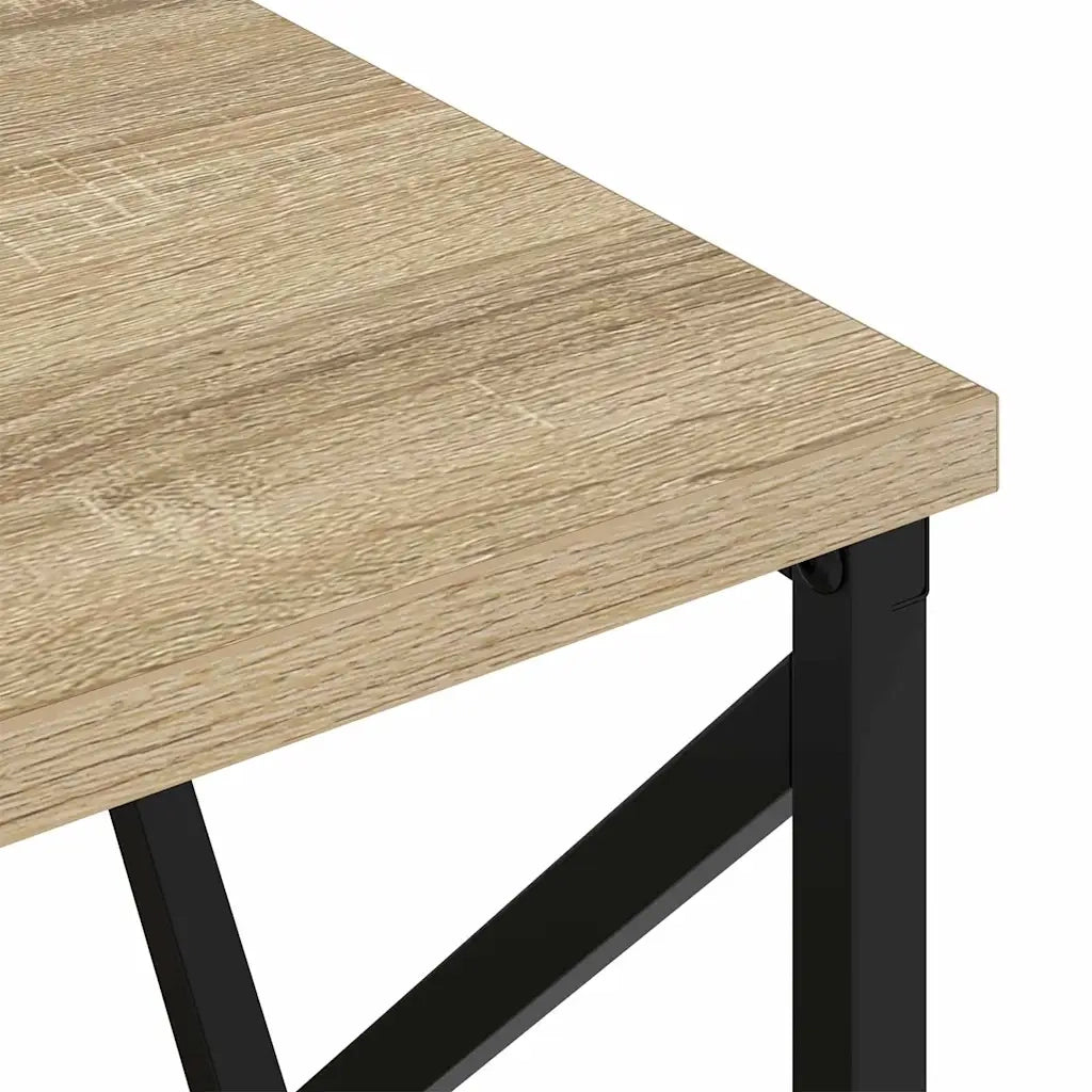 vidaXL Comò con stazione di ricarica rovere sonoma Legno multistrato