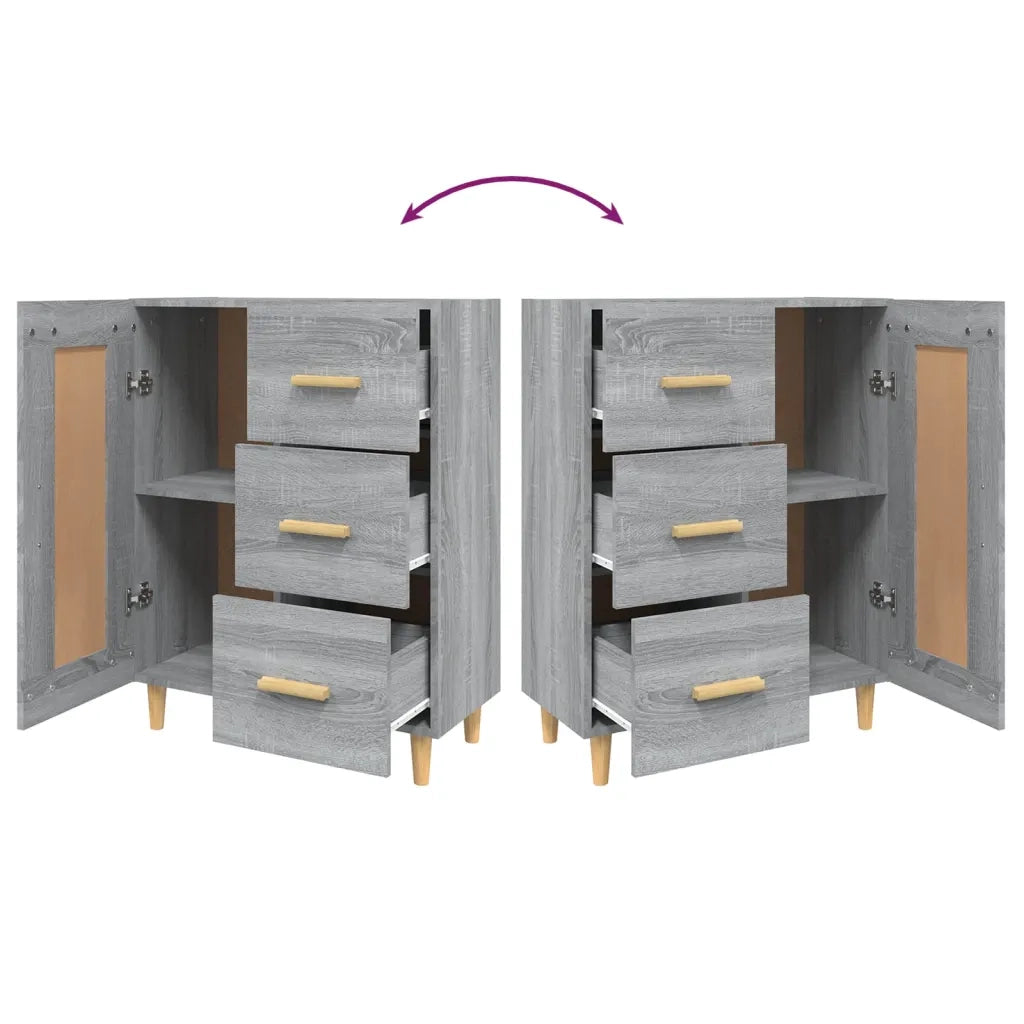 Credenza Grigio Sonoma 69,5x34x90 cm in Legno Multistrato 817370