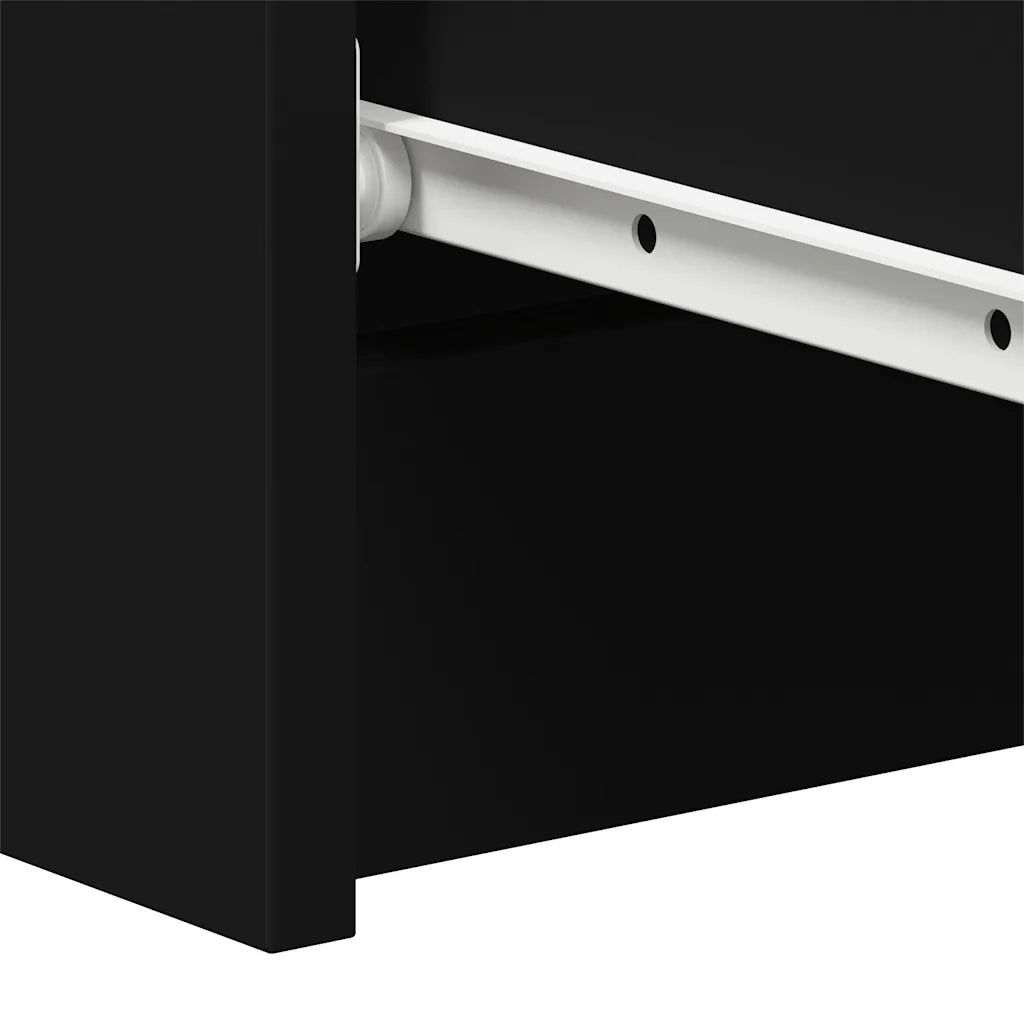 Credenza | Madia | Buffet da pranzo | Armadio da pranzo Nera 60x35x98,5 cm in Legno Multistrato