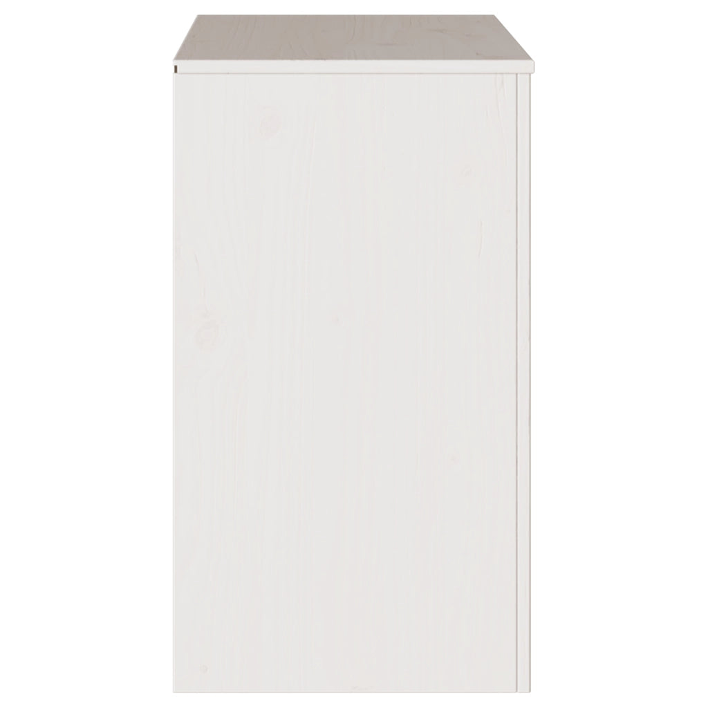Mobile da soggiorno "DRAMMEN" Bianco 79x43x75,5 cm Legno massello Pino