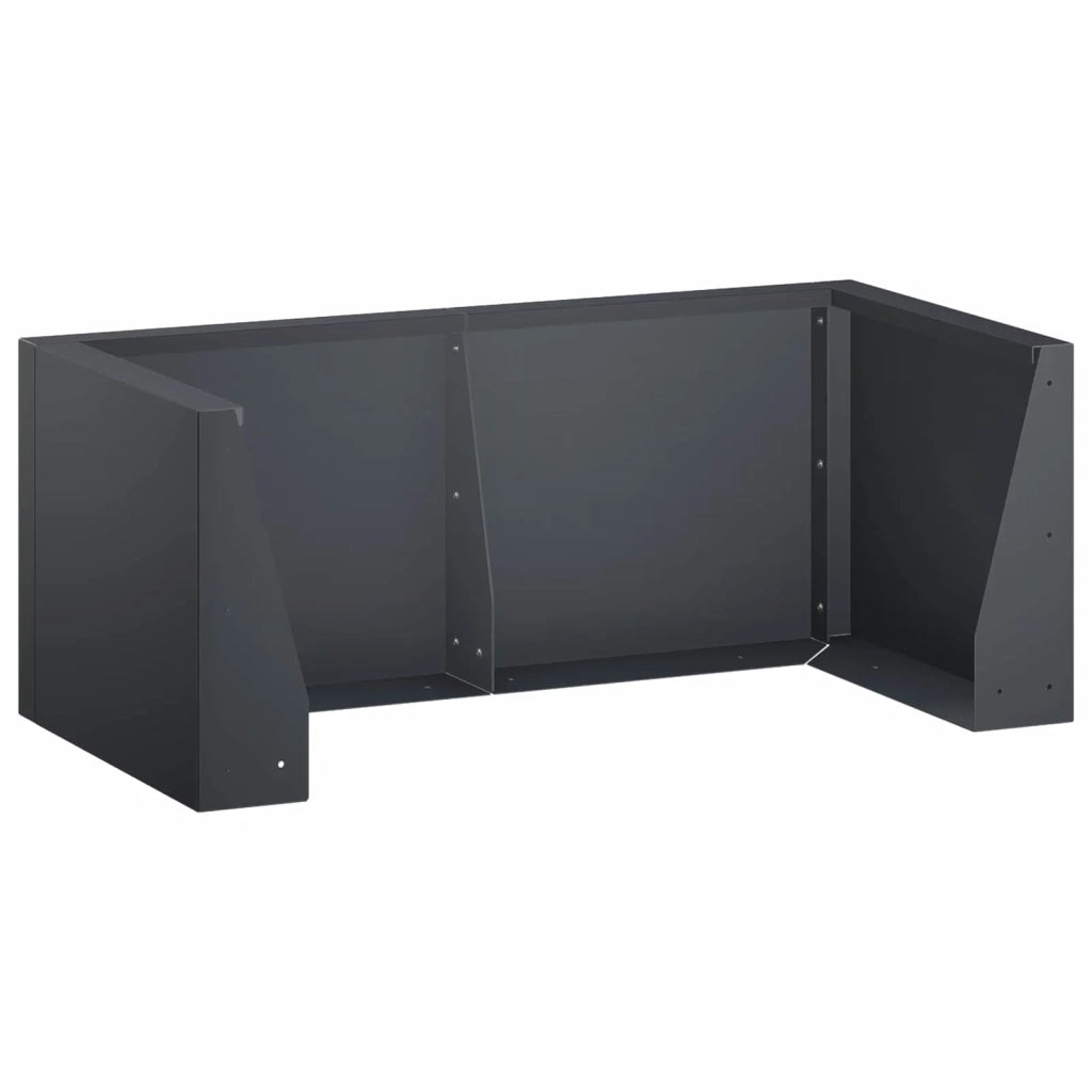 Muro di contenimento 4 pz 100 x 100 x 50 cm Acciaio Antracite 3449214