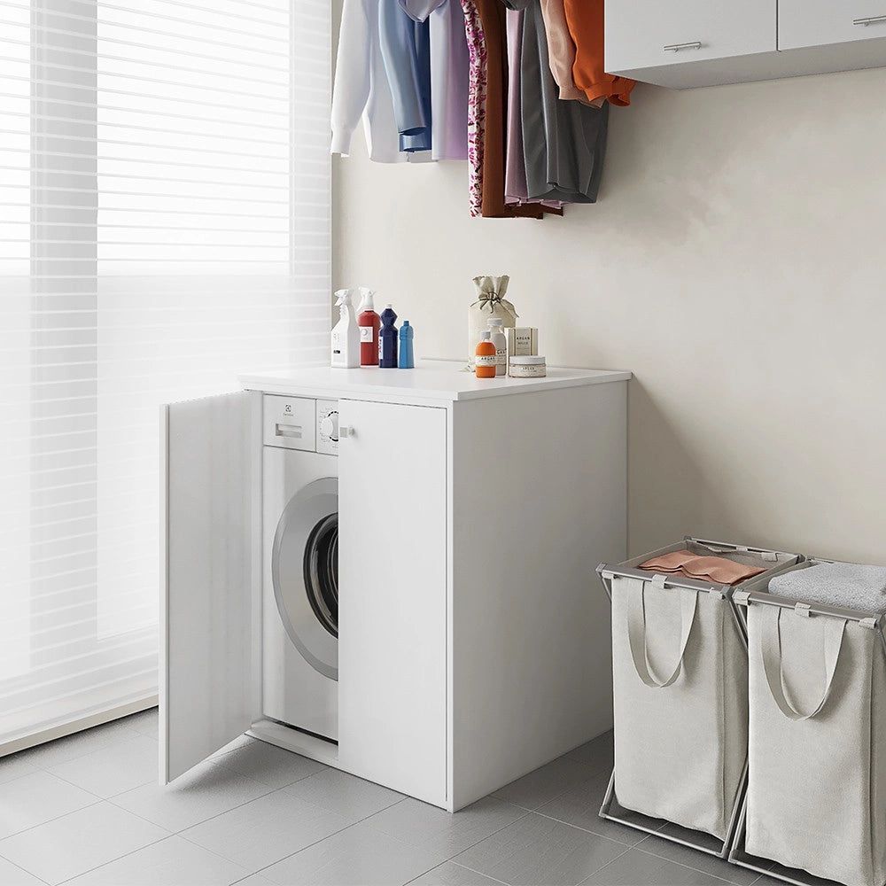 Mobile copri lavatrice 70x60 da esterno in PVC con fissaggio incluso