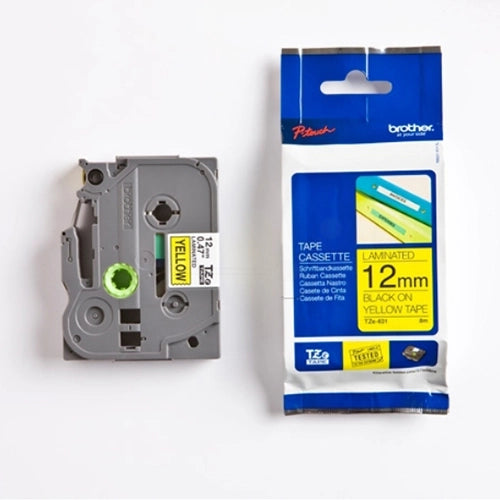 NASTRO LAMINATO COMPATIBILE Y/BK 12MMX8M