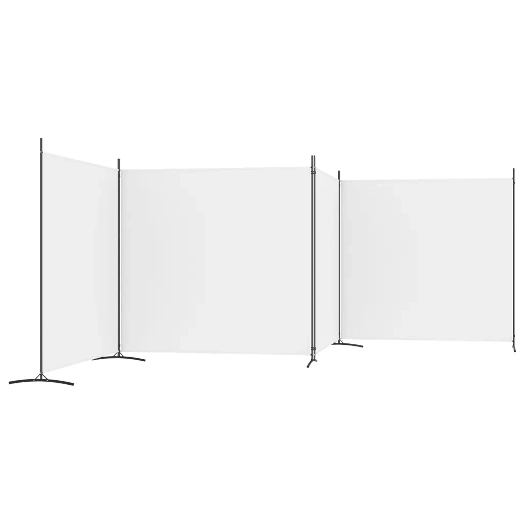 Divisorio a 4 Pannelli Bianco 698x180 cm Tessuto 350282