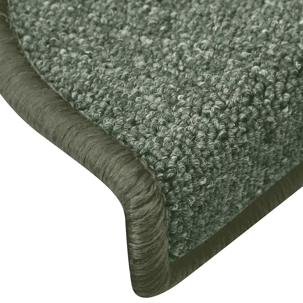 Tappetini per scale 30 pz 65x24x4 cm Verde scuro Semicircolari Grandi