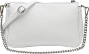 Borsa a tracolla in pelle - borsa da sera - 1 pezzo - nero - pelle - 23x13 cm