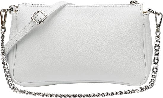 Borsa a tracolla in pelle - borsa da sera - 1 pezzo - nero - pelle - 23x13 cm