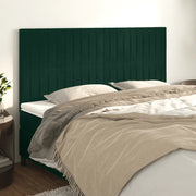 Testiera-Testata-Testiera Decorativa Verde Scuro 200x5x118/128 cm Velluto 777302