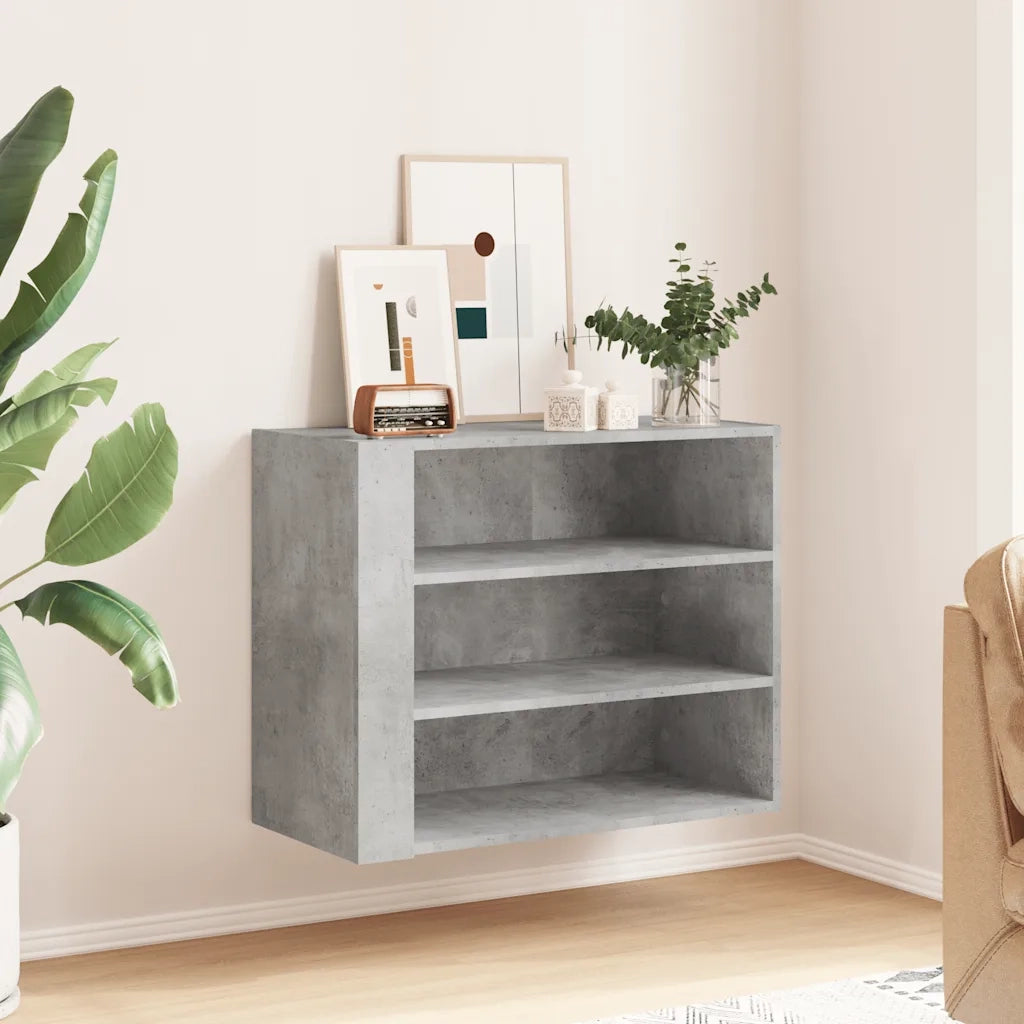 vidaXL Armadietto a Muro Grigio Cemento 75x35x60 cm in Truciolato
