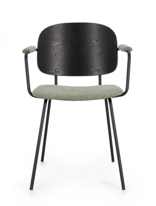 Set 2 Sedie 57x60x80 cm Sienna in Tessuto Verde