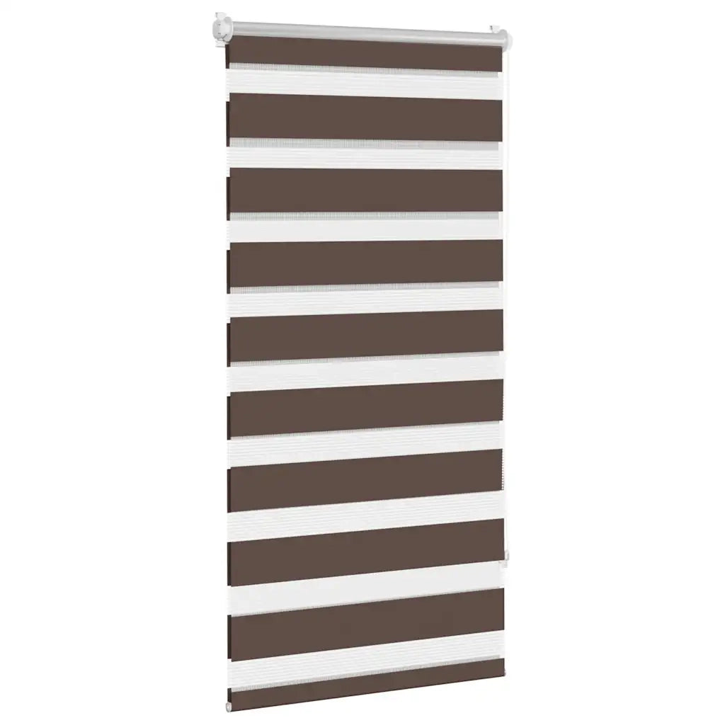 Tenda a rullo | Tenda avvolgibile zebrata 80,9x150 cm Larghezza tessuto 76,7 cm caff¨¨