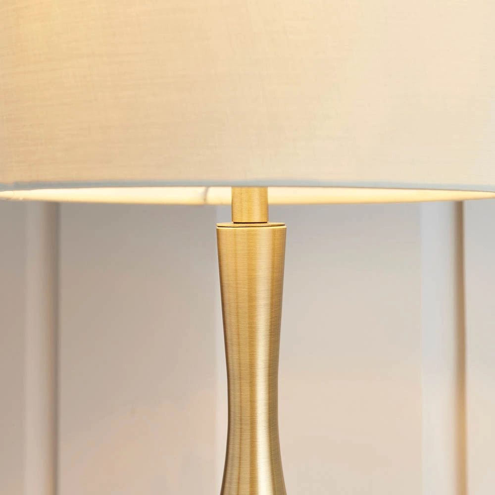 Lampada da tavolo touch dimmer ottone E14 Endon Piccadilly
