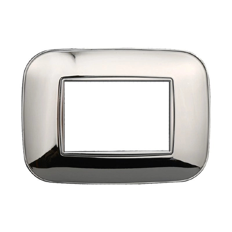 Placca Orbis Serie Moon 3P Colore Cromato Lucido Compatibile Con Bticino Axolute