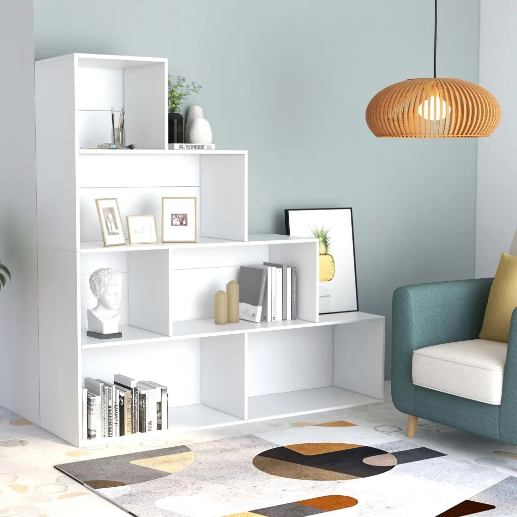 Libreria/Divisorio Bianco 155x24x160 cm in Legno Multistrato cod mxl 7804