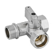 RUBINETTO LAVATRICE A SFERA A 3 VIE- 1/2 x 3/4 x 1/2  - DN 8- BUGAT- pezzi 1