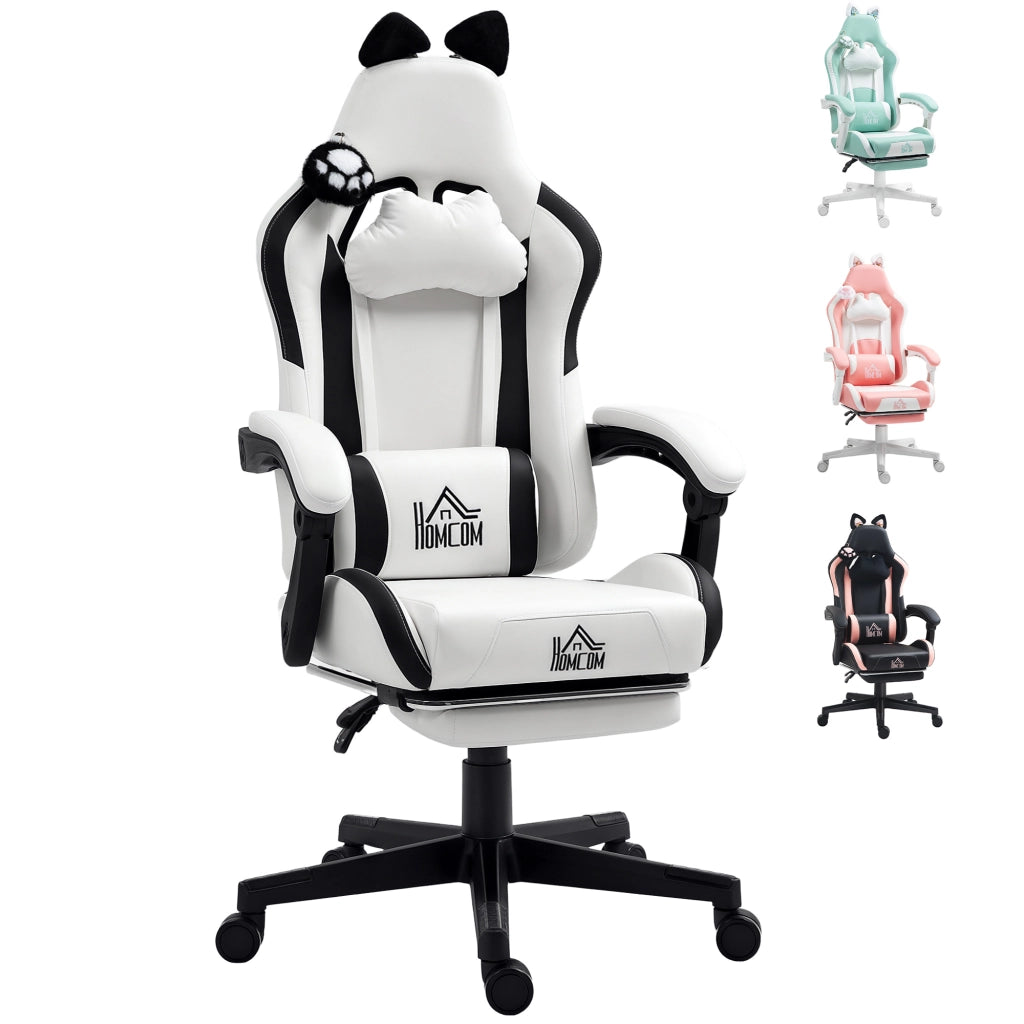 Sedia da Ufficio Reclinabile con Poggiapiedi e Supporto Lombare ¨C Minimal ¨C Bianco