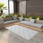 Tappeto da Esterni ARAKIL Grigio 120x180 cm in PP 310421