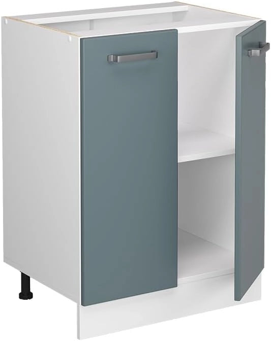 Mobiletto base cucina R-Line, Grigio-blu, 60 cm senza piano di lavoro, per la libera combinazione all'interno di sistemi cucina modulari