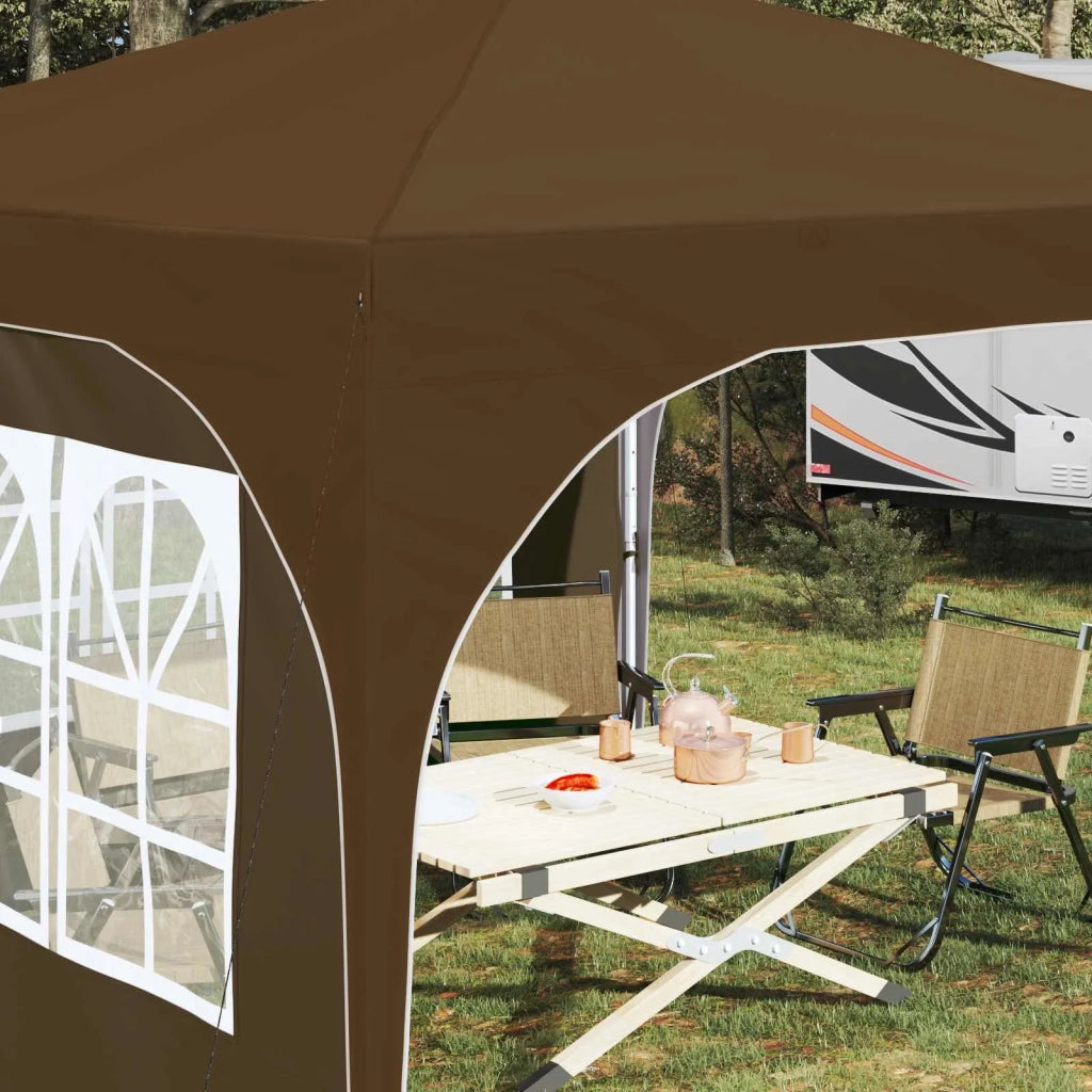 Tenda per feste a pop-up-Gazebo 290 x 290 x 245 cm Tortora 685427