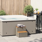 Bordo per Vasca Idromassaggio Grigio Polyrattan&Massello Acacia 4103941