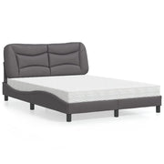 Letto con Materasso Hvar Grigio 120x200 cm in Similpelle