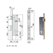 Serratura Infilare Legno 5C011-25-0 Cisa