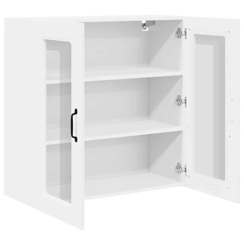 Mobile da cucina moderno con ampio spazio contenitivo 80 x 31 x 80 cm legno composito bianco 02_0053743