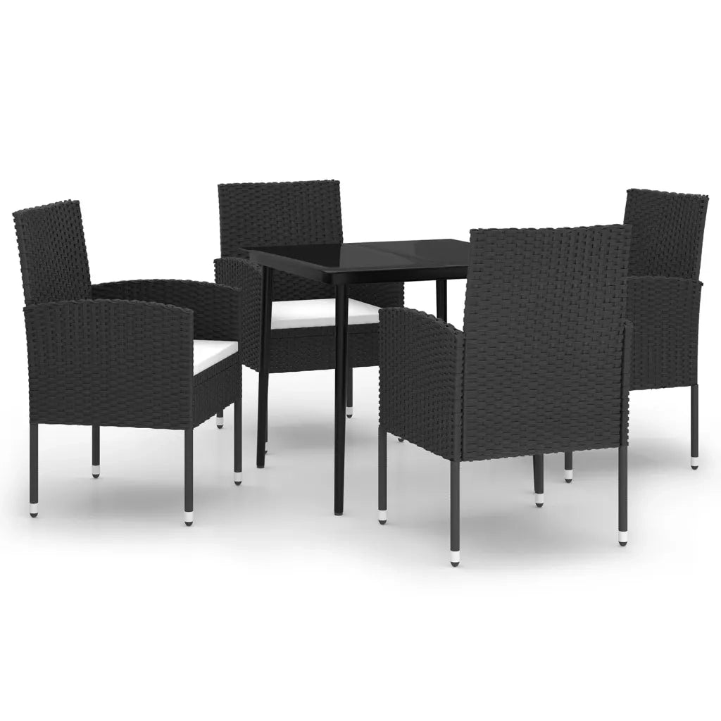 Set da Pranzo da Giardino 5 pz Nero 3099620
