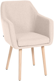 Sedia visitatore Utrecht in tessuto Beige,natura