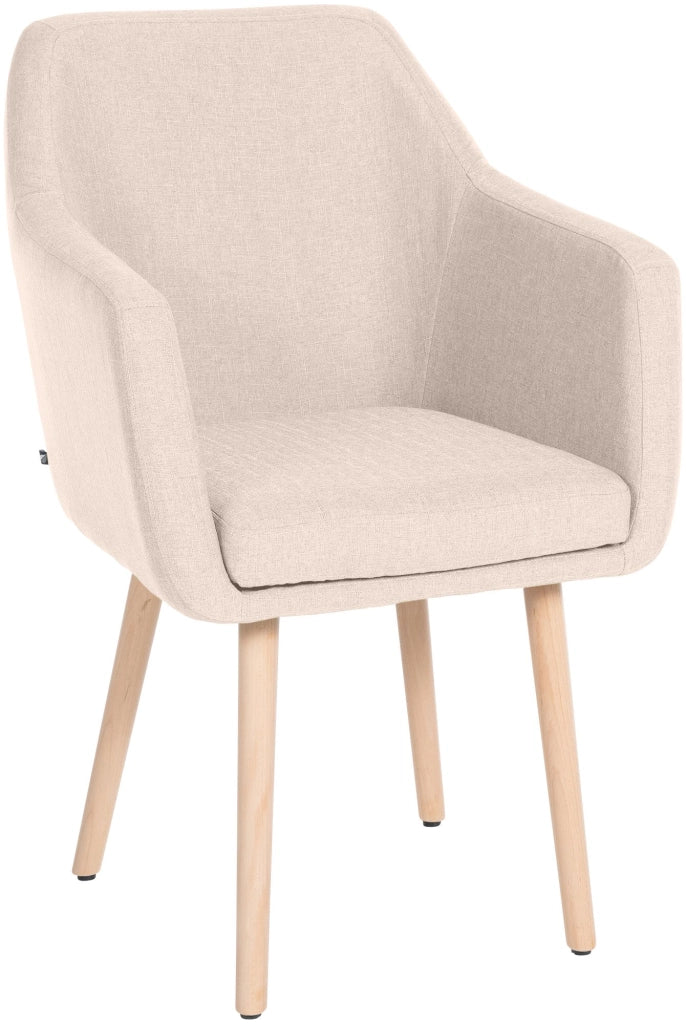 Sedia visitatore Utrecht in tessuto Beige,natura