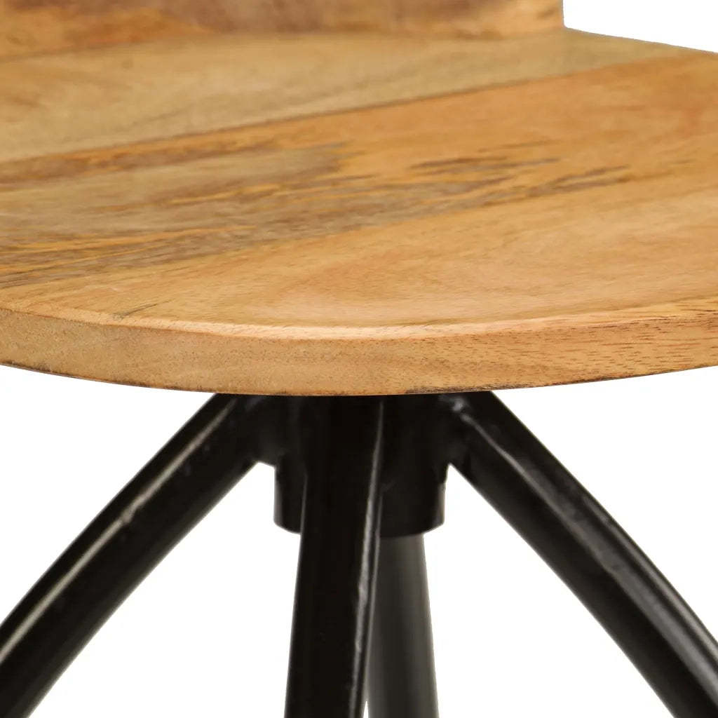 Sgabelli da Bar 2 pz in Legno Massello di Mango cod mxl 77617