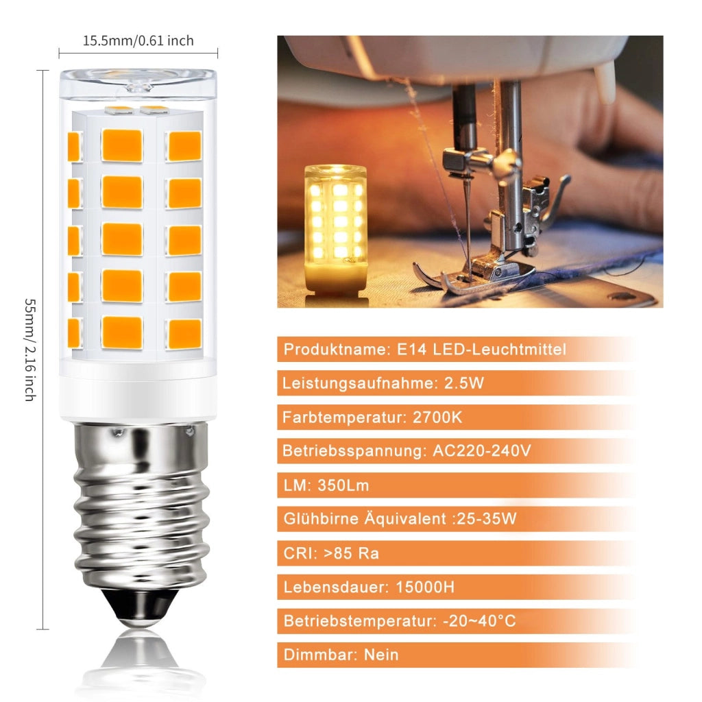ZMH Lampadina LED E14 vintage confezione da 8 2700K vetro retrò 2,5W lampada a risparmio energetico E14 8 pezzi